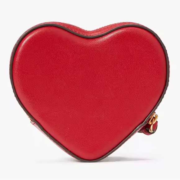 NWT-Kate Spade-Pitter Patter Heart ❤️Convertible Coin Purse-Perfect Cherry-$128 - Picture 14 of 16